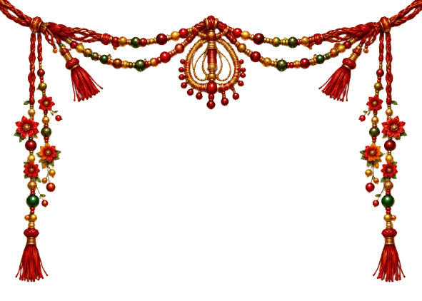Festive bead decoration